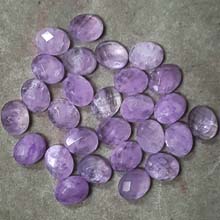 08X10MM FACETED OVAL CABOCHON CAPE AMETHYST(10PCS/BAG)